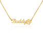 To My Girlfriend I Think You Should Know Name Necklace With Paw Print-Express Your Love Gifts