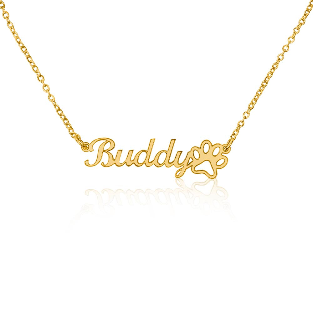 To My Future Wife I Promise to Be Your Best Friend Name Necklace With Paw Print-Express Your Love Gifts