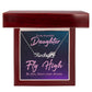 To My Beautiful Daughter Fly High Name Necklace With Paw Print-Express Your Love Gifts