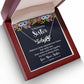 To My Amazing Sister Distance Never Separates Name Necklace With Paw Print-Express Your Love Gifts