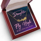 To My Beautiful Daughter Fly High Name Necklace With Paw Print-Express Your Love Gifts