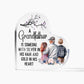 Grandfather With Silver Printed Heart Shaped Acrylic Plaque-Express Your Love Gifts