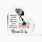 Mama to Be Printed Heart Shaped Acrylic Plaque-Express Your Love Gifts