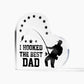 Fishing Dad Printed Heart Shaped Acrylic Plaque-Express Your Love Gifts