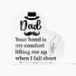 Dad Your Hand From Daughter Printed Heart Shaped Acrylic Plaque-Express Your Love Gifts