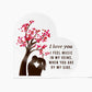 I Love You Heart Printed Heart Shaped Acrylic Plaque-Express Your Love Gifts
