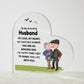 To My Amazing Husband My Love, My Heart Printed Heart Shaped Acrylic Plaque-Express Your Love Gifts