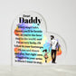 Daddy Every Step Printed Heart Shaped Acrylic Plaque-Express Your Love Gifts