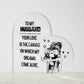To My Husband Your Love is The Canvas Printed Heart Shaped Acrylic Plaque-Express Your Love Gifts