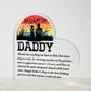 Fishing Daddy Printed Heart Shaped Acrylic Plaque-Express Your Love Gifts
