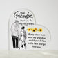 Dear Grandpa Thank You Printed Heart Shaped Acrylic Plaque-Express Your Love Gifts