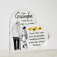 Dear Grandpa Thank You Printed Heart Shaped Acrylic Plaque-Express Your Love Gifts