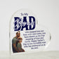 To a Bonus Dad Printed Heart Shaped Acrylic Plaque-Express Your Love Gifts
