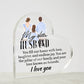 My Dear Husband Home With LovePrinted Heart Shaped Acrylic Plaque-Express Your Love Gifts