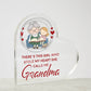 Grandma Heart Printed Heart Shaped Acrylic Plaque-Express Your Love Gifts