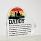 Fishing Daddy Printed Heart Shaped Acrylic Plaque-Express Your Love Gifts