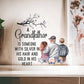 Grandfather With Silver Printed Heart Shaped Acrylic Plaque-Express Your Love Gifts