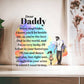 Daddy Every Step Printed Heart Shaped Acrylic Plaque-Express Your Love Gifts