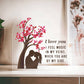 I Love You Heart Printed Heart Shaped Acrylic Plaque-Express Your Love Gifts