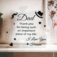 To My Father Thank you Printed Acrylic Puzzle Plaque-Express Your Love Gifts