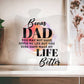 To My Bonus Dad Life Better Printed Acrylic Puzzle Plaque-Express Your Love Gifts