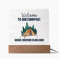 Everyone is Welcome Printed Square Shaped Acrylic Plaque-Express Your Love Gifts