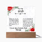 To My Wife I Love You Forever and Always Printed Square Shaped Acrylic Plaque-Express Your Love Gifts