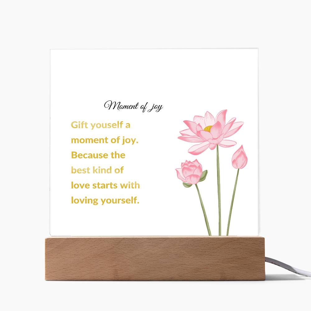 Moment of Joy Printed Square Shaped Acrylic Plaque-Express Your Love Gifts