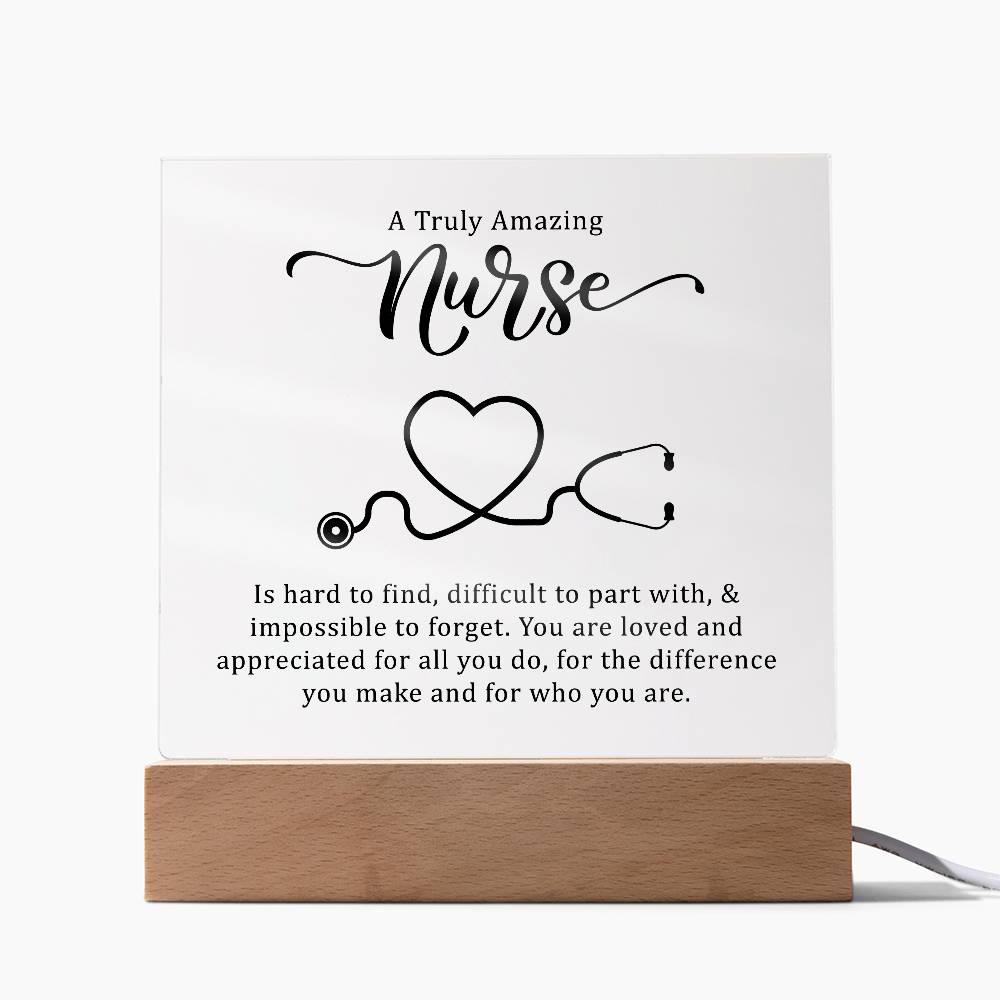 Nursing Truly Amazing Nurse Printed Square Shaped Acrylic Plaque-Express Your Love Gifts