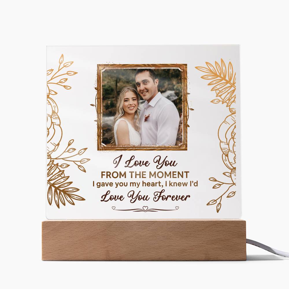 From The Moment Printed Square Shaped Acrylic Plaque-Express Your Love Gifts
