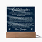 To Granddaughter From Grandpa Never That I Love You Printed Square Shaped Acrylic Plaque-Express Your Love Gifts