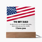 To My Dad I Love You Printed Square Shaped Acrylic Plaque-Express Your Love Gifts