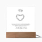 To My Wife Lorem Ipsum Heart Printed Square Shaped Acrylic Plaque-Express Your Love Gifts