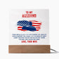 To My Husband Your Job is to Fight For Our Country Printed Square Shaped Acrylic Plaque-Express Your Love Gifts