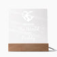 You Mean the World to Me Daddy Printed Square Shaped Acrylic Plaque-Express Your Love Gifts