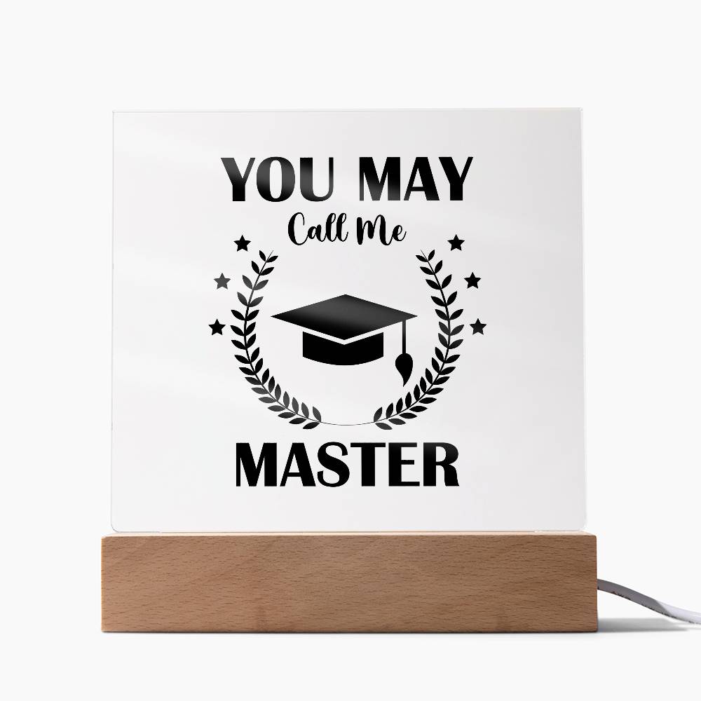 Graduation Masters Printed Square Shaped Acrylic Plaque-Express Your Love Gifts