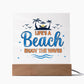 Beach Waves Printed Square Shaped Acrylic Plaque-Express Your Love Gifts