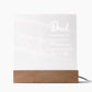 Dad Your Hand is My Comfort Printed Square Shaped Acrylic Plaque-Express Your Love Gifts