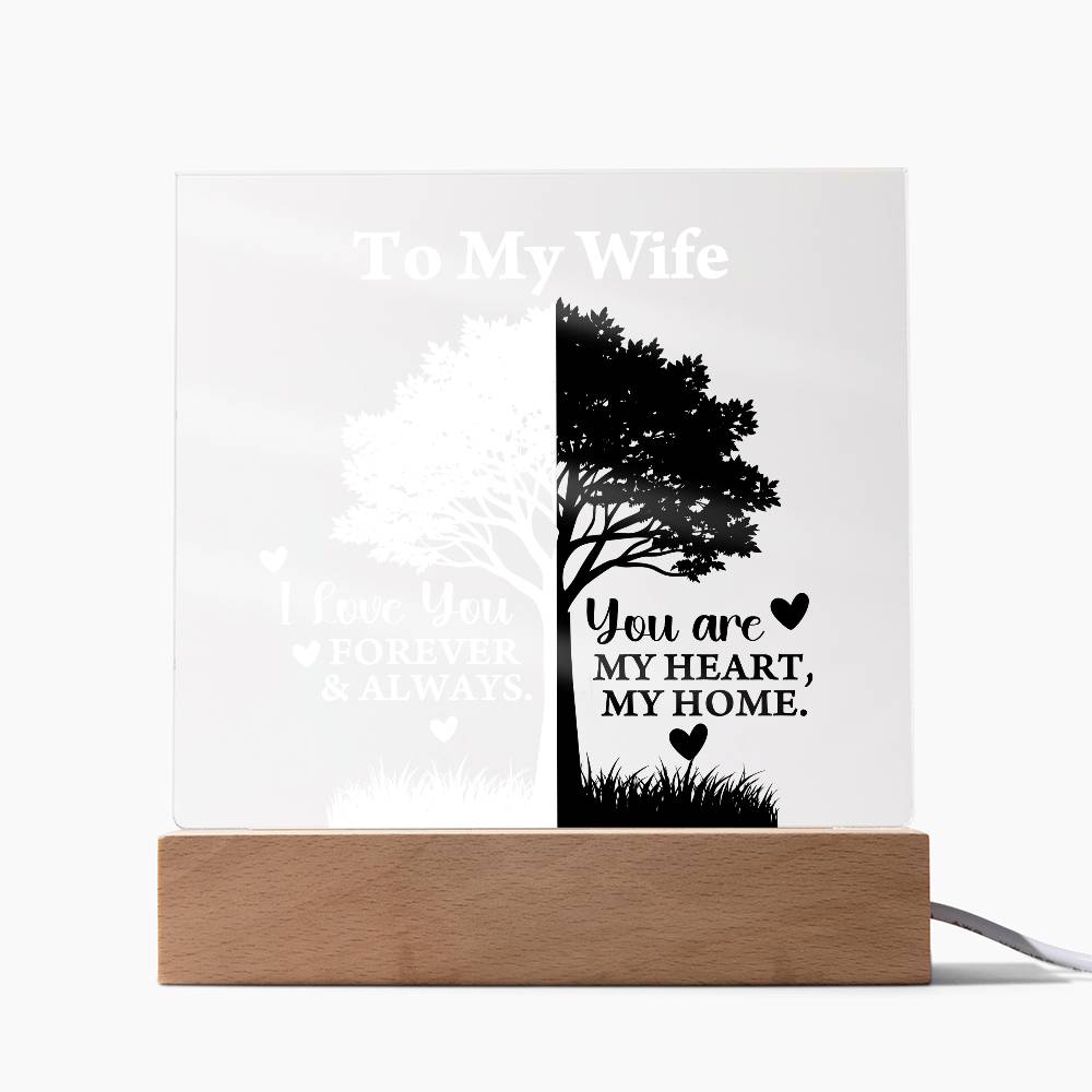 You Are My Heart Printed Square Shaped Acrylic Plaque-Express Your Love Gifts