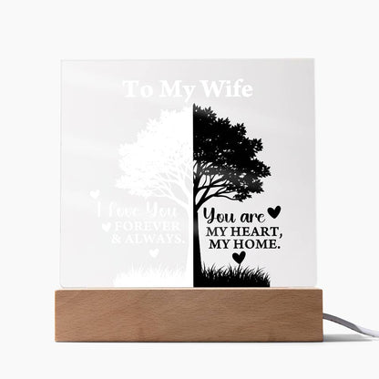 You Are My Heart Printed Square Shaped Acrylic Plaque-Express Your Love Gifts