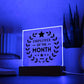 Employee Of The Month Printed Square Shaped Acrylic Plaque-Express Your Love Gifts