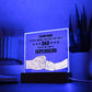 To My Dad to The World Printed Square Shaped Acrylic Plaque-Express Your Love Gifts