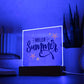 Hello Summer Printed Square Shaped Acrylic Plaque-Express Your Love Gifts