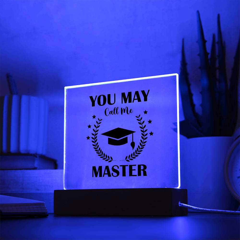 Graduation Masters Printed Square Shaped Acrylic Plaque-Express Your Love Gifts