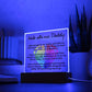 Walk With Me Daddy Printed Square Shaped Acrylic Plaque-Express Your Love Gifts