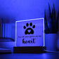 Paw Print Printed Square Shaped Acrylic Plaque-Express Your Love Gifts