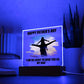 Dad Father's Day So Lucky Printed Square Shaped Acrylic Plaque-Express Your Love Gifts