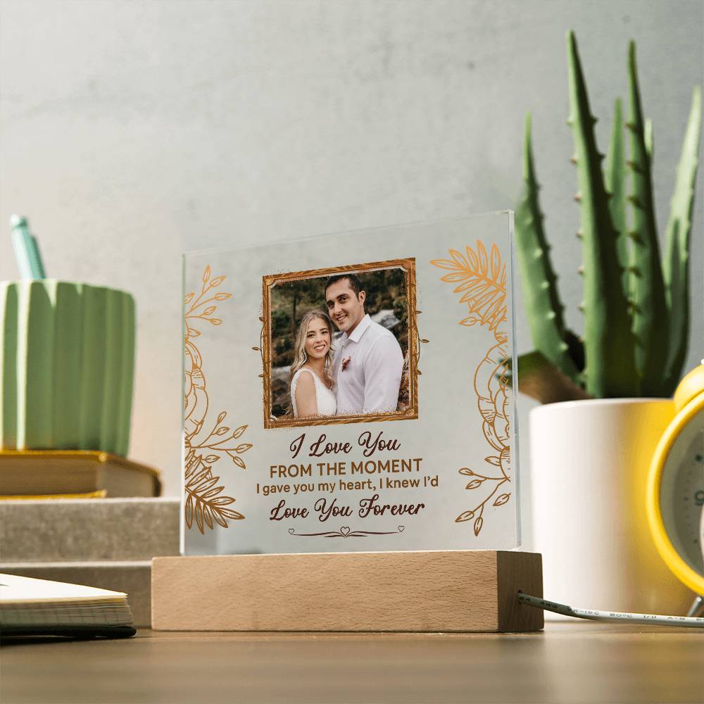 From The Moment Printed Square Shaped Acrylic Plaque-Express Your Love Gifts