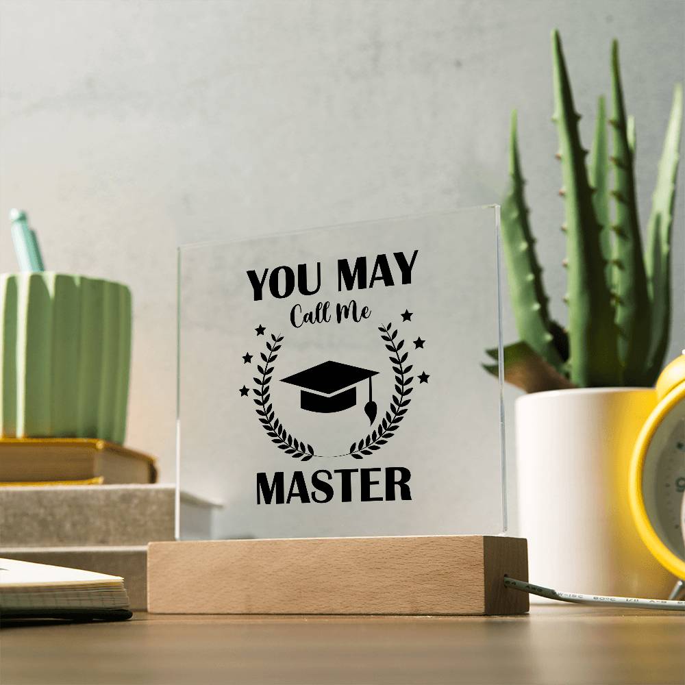 Graduation Masters Printed Square Shaped Acrylic Plaque-Express Your Love Gifts