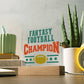 Fantasy Football Champion Printed Square Shaped Acrylic Plaque-Express Your Love Gifts